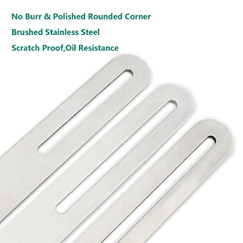 4 PCS Flat Straight Brace Brackets Mending Plates Repair Fixing Bracket with Slot, ULIFESTAR Heavy Duty Thicken SUS Corner Brace for Wood,Metal Bracket for Furniture Shelf Bed Table-8.27x0.94x0.12'' - size: Silver 8.27 x 0.94 x 0.12 inches