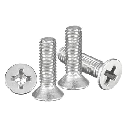 METALLIXITY #2-56x3/8 Phillips Flat Head Bolts 304 Silver 50Pcs - color: Silver, size: #2-56x3/8"