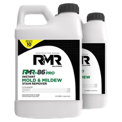 RMR-86 Pro Instant Mold Stain & Mildew Stain Remover - Contractor Grade Cleaning Solution, Professional Quality Formula, Odor Removal, 2.5 Gallon, 2 Pack - size: 320 Fl Oz (Pack of 2)