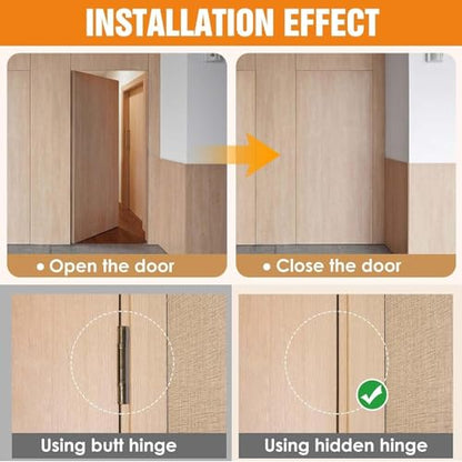 7" Hidden Door Hinge/Concealed Hinges,Invisible Hinges - color: White, size: 7 inches