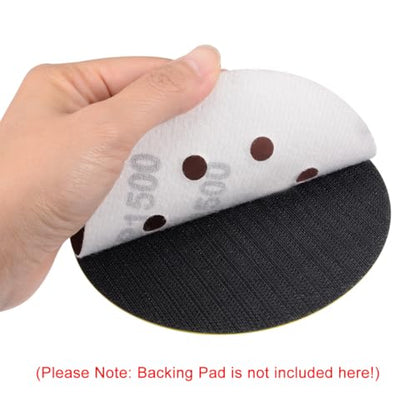 uxcell 10Pcs 7 Inch 8 Hole Hook and Loop Sanding Disc 240 Grit Flocking Sandpaper Random Orbital Sander Paper - size: 240 Grit