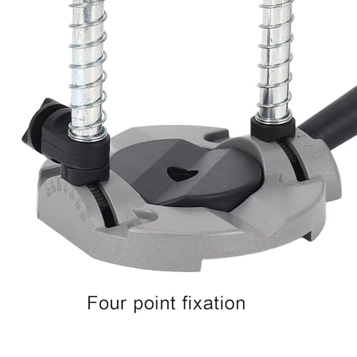 Portable Drill Press, Precision Drilling Jig Attachment with Chuck for Straight or Angled Holes, 1.5-13MM Clamp Range, 38-43MM Stand Hole, Adjustable Depth Stop, Spring-Load