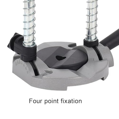 Portable Drill Press, Precision Drilling Jig Attachment with Chuck for Straight or Angled Holes, 1.5-13MM Clamp Range, 38-43MM Stand Hole, Adjustable Depth Stop, Spring-Load