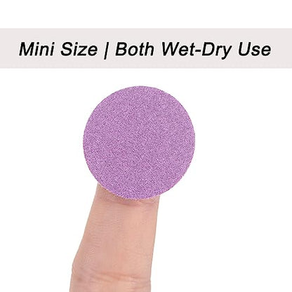 uxcell 25Pcs 1-Inch Purple Sanding Discs 240 Grits Hook and Loop Professional Aluminum Oxide Sand Paper Mini Size for Wood Metal Paint Finishing - style: 240 Grit