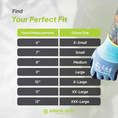 Armor Guys 00-840 Cut Resistant Work Gloves, ANSI A4, Large, 1 Pair - color: 1 Pair (Large)