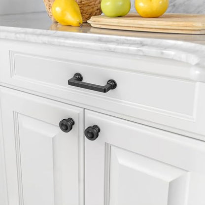 10 Pack 3 Inch(76mm) Matte Black Cabinet Pulls, Kitchen Hardware - color: Matte Black, size: 3" Hole Center