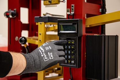 Majestic 35-7465/L Cut-Less Korplex Glove with Foam Nitrile Palm, Cut Resistant, Touch Screen Capable, Long Knit Cuff, Pre-Curved Finger Design, Large, Gray/Black (12 Pair) - color: Dark Gray/Black, size: Large, style: A4 Cut Level