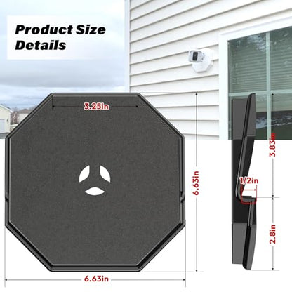 Vinyl Siding Mounting Blocks, Siding Mounting Kit, 130110006001 Octagon Mount Block, Mounting Plate for 1/2 inch Lap and 4 inch to 10 inch Height Siding, Black, 2 Pack - style: Black