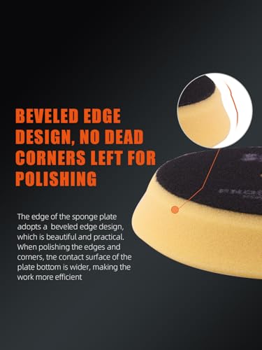 Buffing Polishing Pads, SPTA 6 Inch 150mm Body Repair Polishing Pad Set Made for 6 Inch Backing Plate, 6 Pcs Buffing Pads with Sponge, Wool and Micro-Fiber Pad Set for Car Detailing polishing Buffing - size: 6 Inch (150mm)