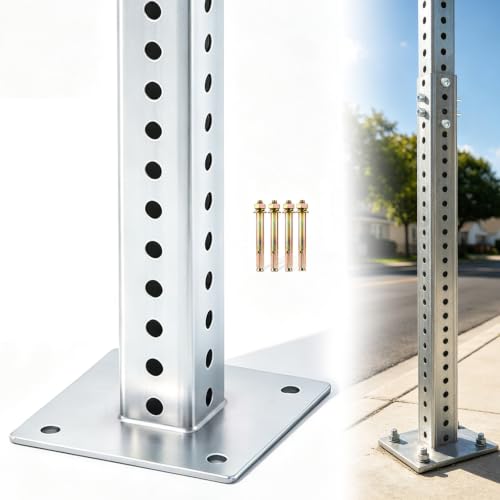 1 Pack 3 ft Square Sign Post Base for 1-3/4" Signs Posts