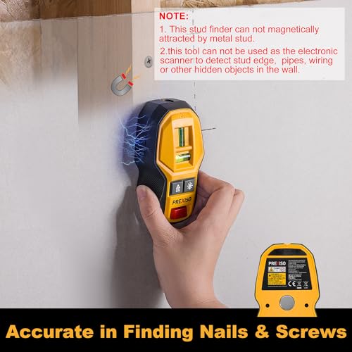 PREXISO 2-in-1 Rechargeable Cross Line Laser Level & Magnetic Nail Detector