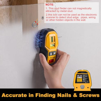 PREXISO 2-in-1 Rechargeable Cross Line Laser Level & Magnetic Nail Detector