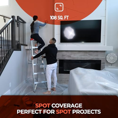 CS 1 Pack Clear Plastic Drop Cloth for Painting & Decorating, 12x9Ft Each - size: 1 PK - 1.2 mil