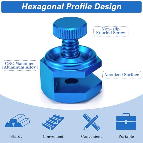 4 Pack Stair Gauge Set, Layout Tool for Framing Square, Blue - color: Blue