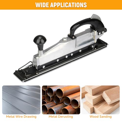 Hoteche 1/4" Air Sander, Black, 2500RPM Pneumatic Sander
