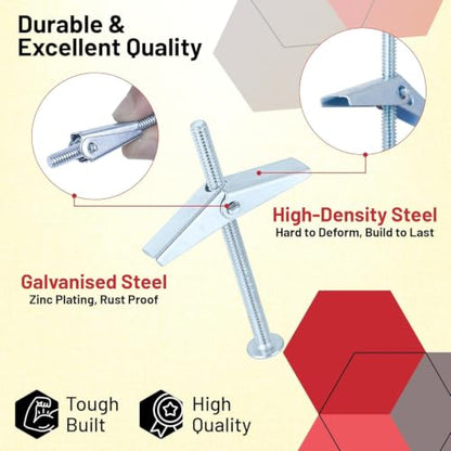 28 Pcs Toggle Bolts for Drywall, Heavy Duty Butterfly Wall Anchors