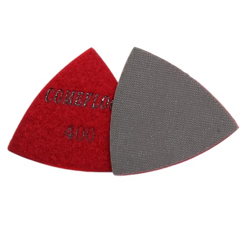 Triangular Diamond Polishing Pads for Corner Edge, Electroplated Sanding Pads for Oscillating Multi-Tools, 3’’(80mm), Grit 400, 4PCS - style: 400#