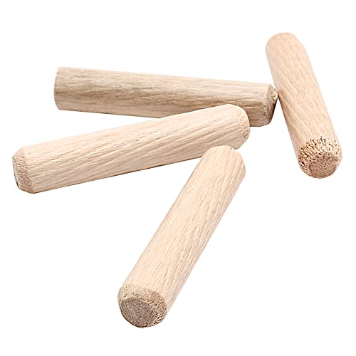 120Pcs 3/8"x2" Hardwood Fluted Dowel Pins for Woodworking DIY - size: 3/8" x 2"