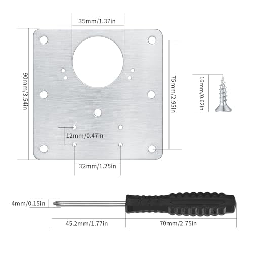 20 Pcs Cabinet Hinge Repair Plates Kits,Kitchen Cupboard Door Hinge Repair