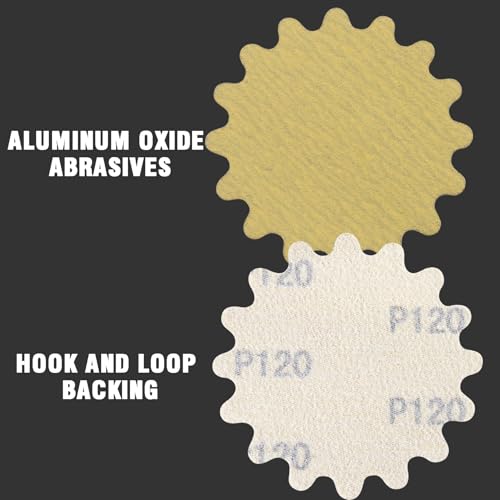MAXMAN 3"Sanding Discs, 50Pcs 600 Grit Alumina Orbital Sandpaper, Hook&Loop - style: 600 Grit