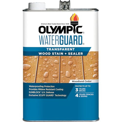 Olympic WaterGuard 1 gal Woodland Cedar Transparent Wood Stain & Sealer