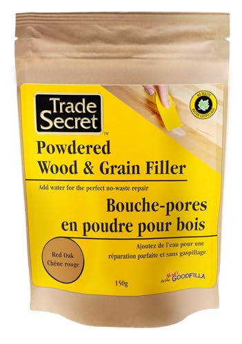 Trade Secret Red Oak Wood Filler Powder, Tintable, Easy Sand, 150 g - color: Red Oak