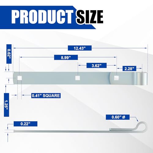Yaocom 4 Pack 12" Zinc Strap Hinge Heavy Duty for Gate, Barn,Shed, Silver - color: Silver, size: 12 Inch