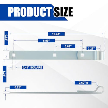 Yaocom 4 Pack 12" Zinc Strap Hinge Heavy Duty for Gate, Barn,Shed, Silver - color: Silver, size: 12 Inch