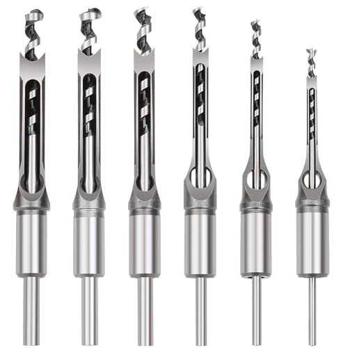 Hole Mortise Chisel Drill Bit Tools, Size 1/4’’ 5/16’’ 3/8’’ 1/2’’ 9/16’’ 5/8’’