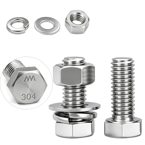 12 Sets 3/8-16x3/4 Bolt and Nut Set, Flat & Lock Washers Included,48PCS - size: 3/8-16x3/4" 12sets
