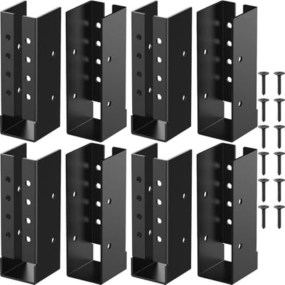 2"x6" Concealed Joist Hanger,Outdoor Concealed-Flange Joist Bracket(8pcs)
