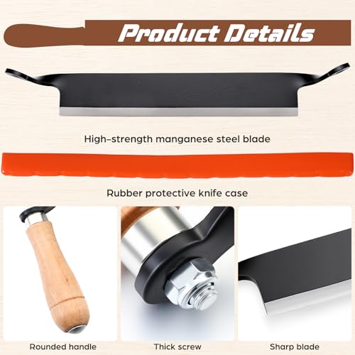10 Inch Draw Knife Debarking Tool for Woodworking,Straight - size: 10 Inch, style: Straight