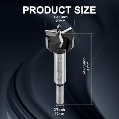 Mollom 29mm (1-1/8") Triple Flute Carbide Forstner Drill Bit - size: 29mm | 1-1/8"