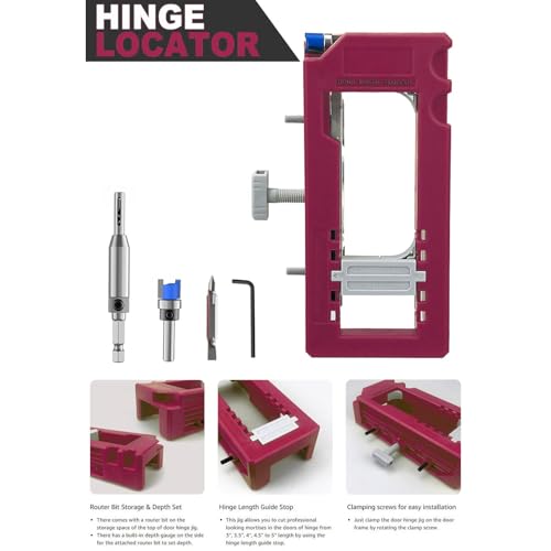 Garosa Door Hinge Installation Kit Adjustable Template