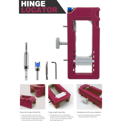 Garosa Door Hinge Installation Kit Adjustable Template