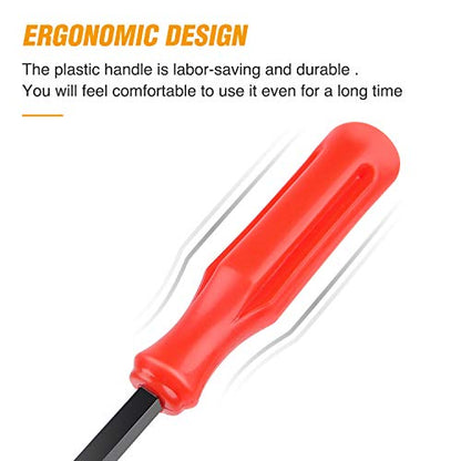 GOOACC Car Panel/Upholstery Remover Ergonomic Stainless Steel Fastener Remover - Easily Removes Plastic Fasteners,Reduces Damage to Panels and Loss of Clips - color: Red, size: 1Pc Remover