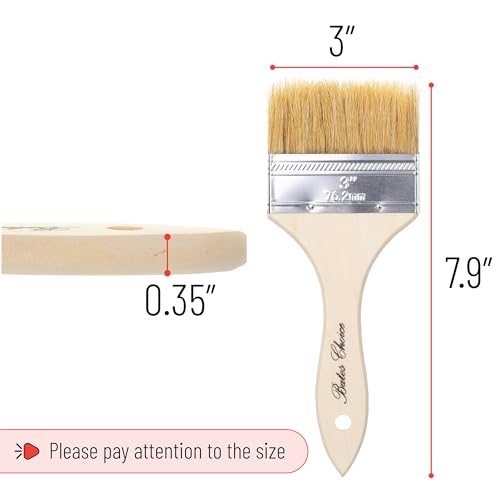 Bates- Chip Paint Brushes, 3 Inch, 12 Pack, Chip Brush, Brushes for Painting, Paint Brushes, Stain Brushes for Wood, Natural Bristle Paint Brush, 3 Inch Paint Brush, Chip Paint Brushes for Paint - size: 3 Inch, 12 Pack