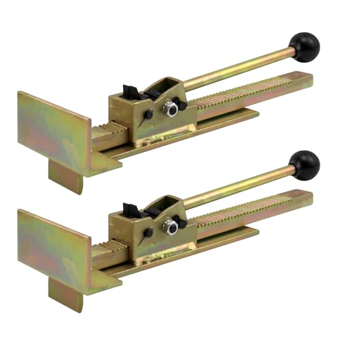 CNQLIS 2PCS Hardwood Flooring Jacks, Positioning Tool for Laminate - color: Brass