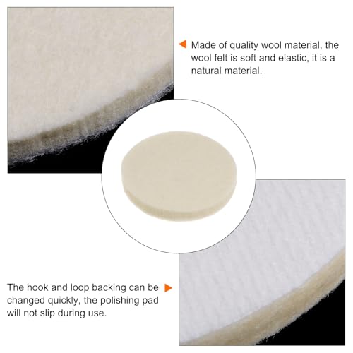 HARFINGTON 20pcs Wool Felt Polishing Pads, 2 Inch Buffing Wheel Polish Pad - size: 2 Inch