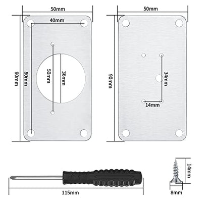 8 Pcs Cabinet Hinges Repair Plates, Cabinet Doors Hinge Repair Kit