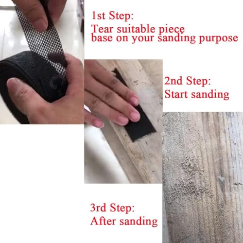 EMILYPRO Sanding Rolls/Plumbing Sanding Cloth 1.5" x 11yd (33 ft) / Plumber's Double Side Open Mesh/Aluminum Oxide Grit #80-1Roll - size: #80-1Roll 1.5" x 11yd (33 ft)