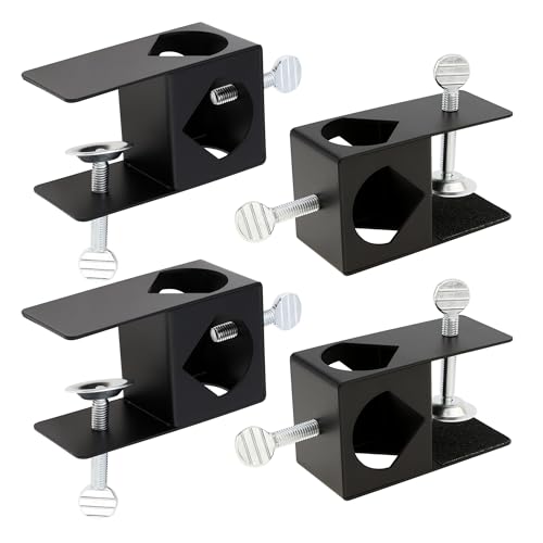 RTNLIT Deck Torch Clamp Bracket for Outdoor Mounting Poles (Set of 4) - size: 4 Pack