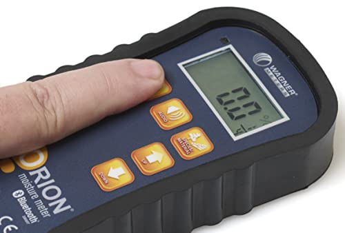 Orion® 950 Pinless Wood Moisture Meter by Wagner Meters I Accurate, Non-Damaging, Dual Depth Lumber Moisture Measurement, Bluetooth, Auto EMC, GPP/GPK & Dew Point Calculations (NIST Traceable) - size: Traceable Calibrator - NIST