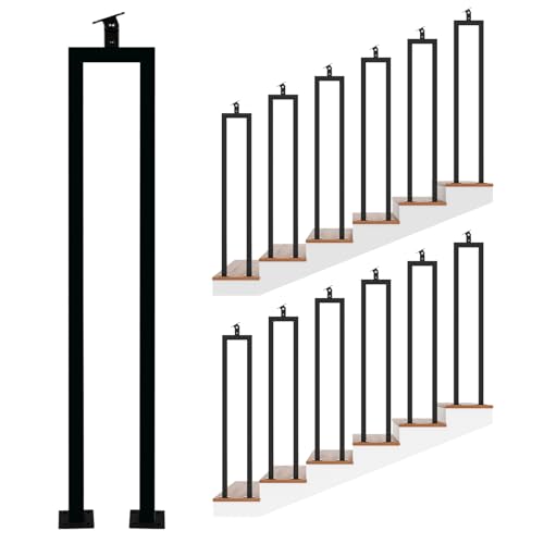 LukLoy 12 Pack U Shape 36" Stair Balusters with Adjustable Top Bracket - size: 36"