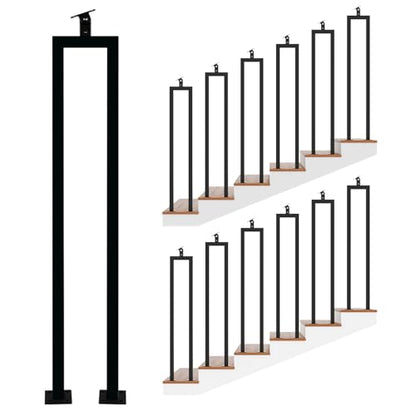 LukLoy 12 Pack U Shape 36" Stair Balusters with Adjustable Top Bracket - size: 36"