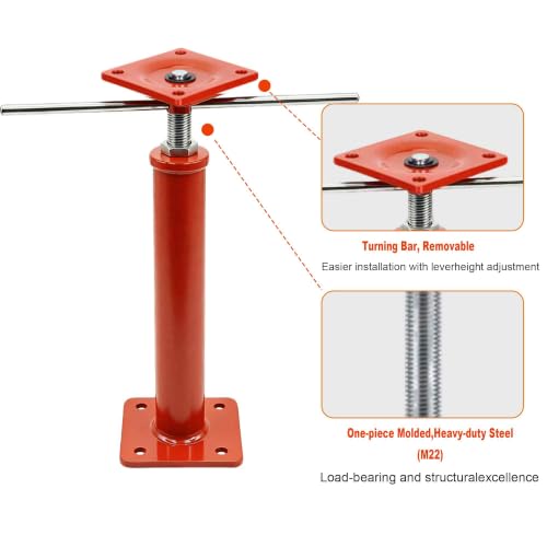 Floor Jacks for House Leveling 4 Pack, 16" - 21" Height Range - size: 16'' - 21'' (4 pcs)