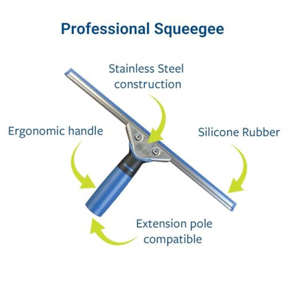 EnduroShield Professional Squeegee & Window Washer Cleaning Combo - size: Combo: Squeegee with Window Washer