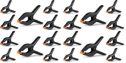 20 Pack Spring Clamps Heavy Duty - Assorted Sizes Spring Clips Plastic 6.5 Inches, 4.5 Inches, 3.5 Inches Set - Backdrop Clips Small Clamps For Crafts Woodworking Background - size: Large, Medium, Small (Pack of 2)