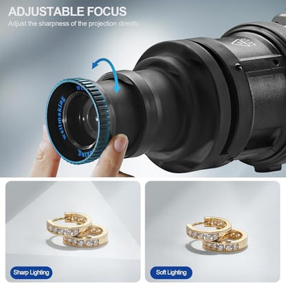 WELLMAKING S80 Bowens Mount Optical Snoot with 38° Lens for LED Lights