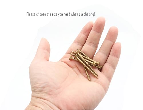 LBY 100pcs Deck Screws, # 8 × 2'' Heavy-Duty Outdoor Wood Screws, Alloy Steel, Galvanized & Rust-Resistant with Road Rust Treasure Technology, Star Bit, (Golden) - size: # 8 × 2''